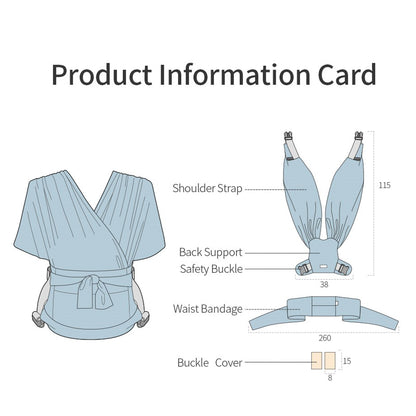 Sunveno Adjustable Baby Wrap Carrier Sling - Blue