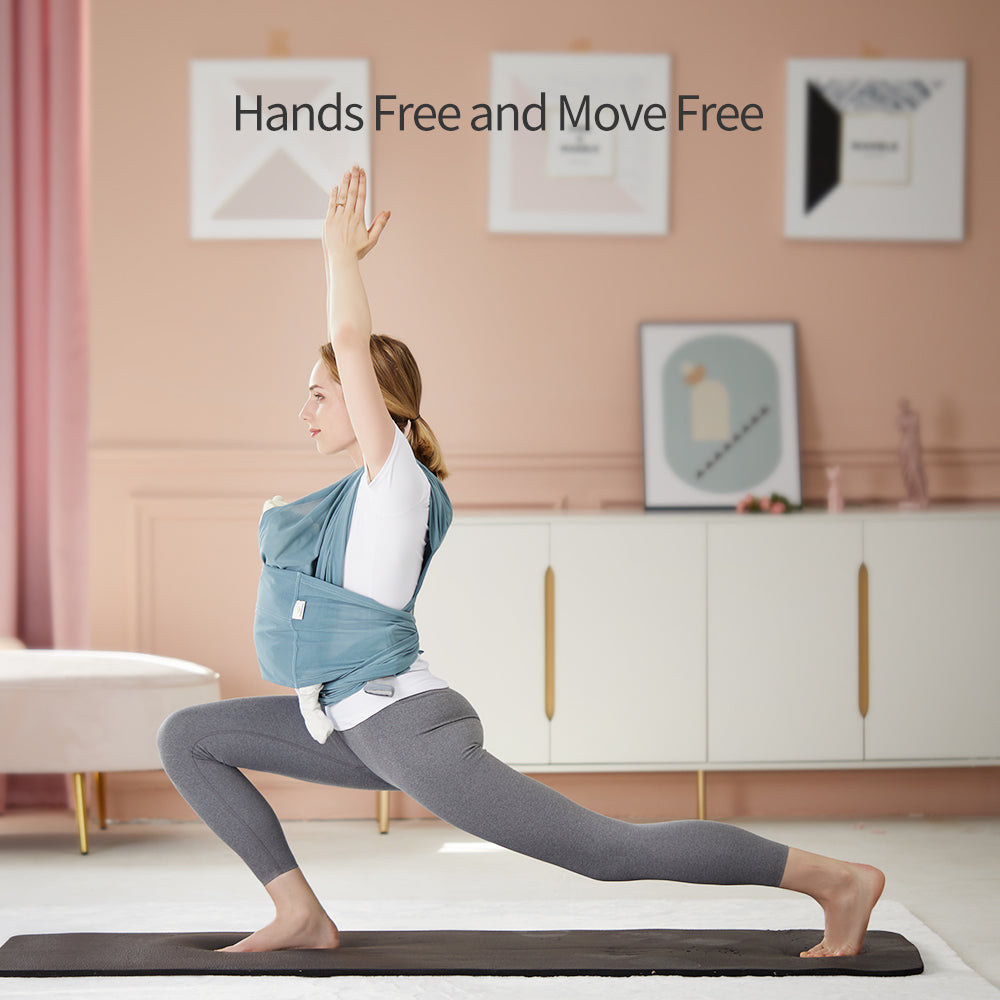 Sunveno Adjustable Baby Wrap Carrier Sling - Blue