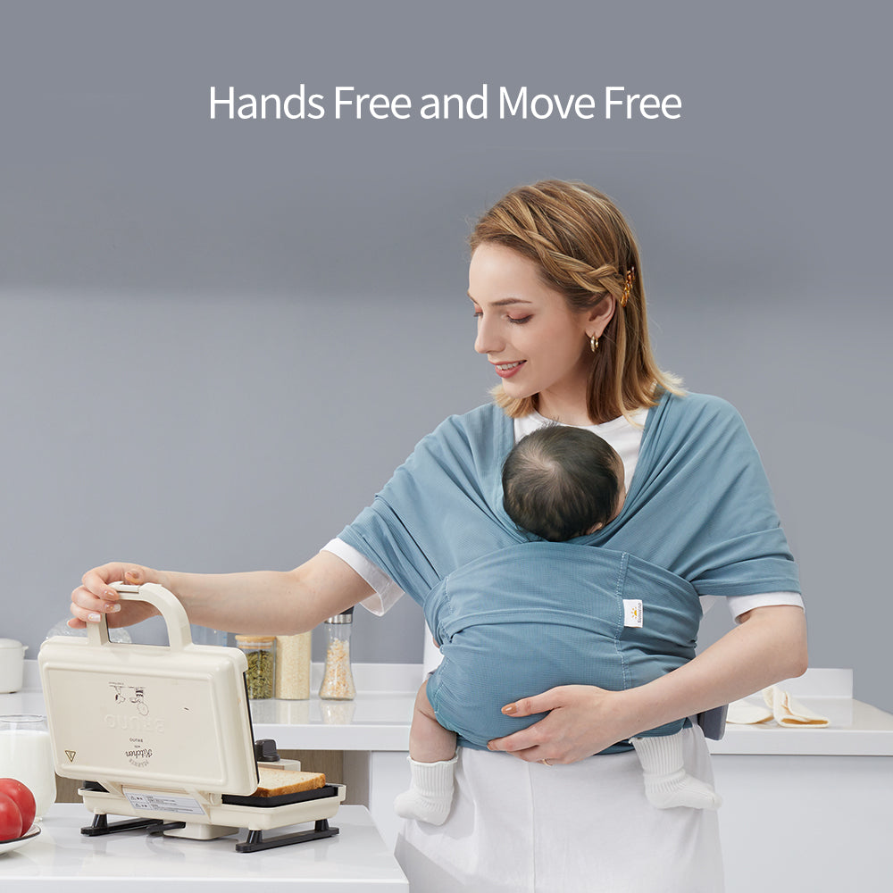 Sunveno Adjustable Baby Wrap Carrier Sling - Blue