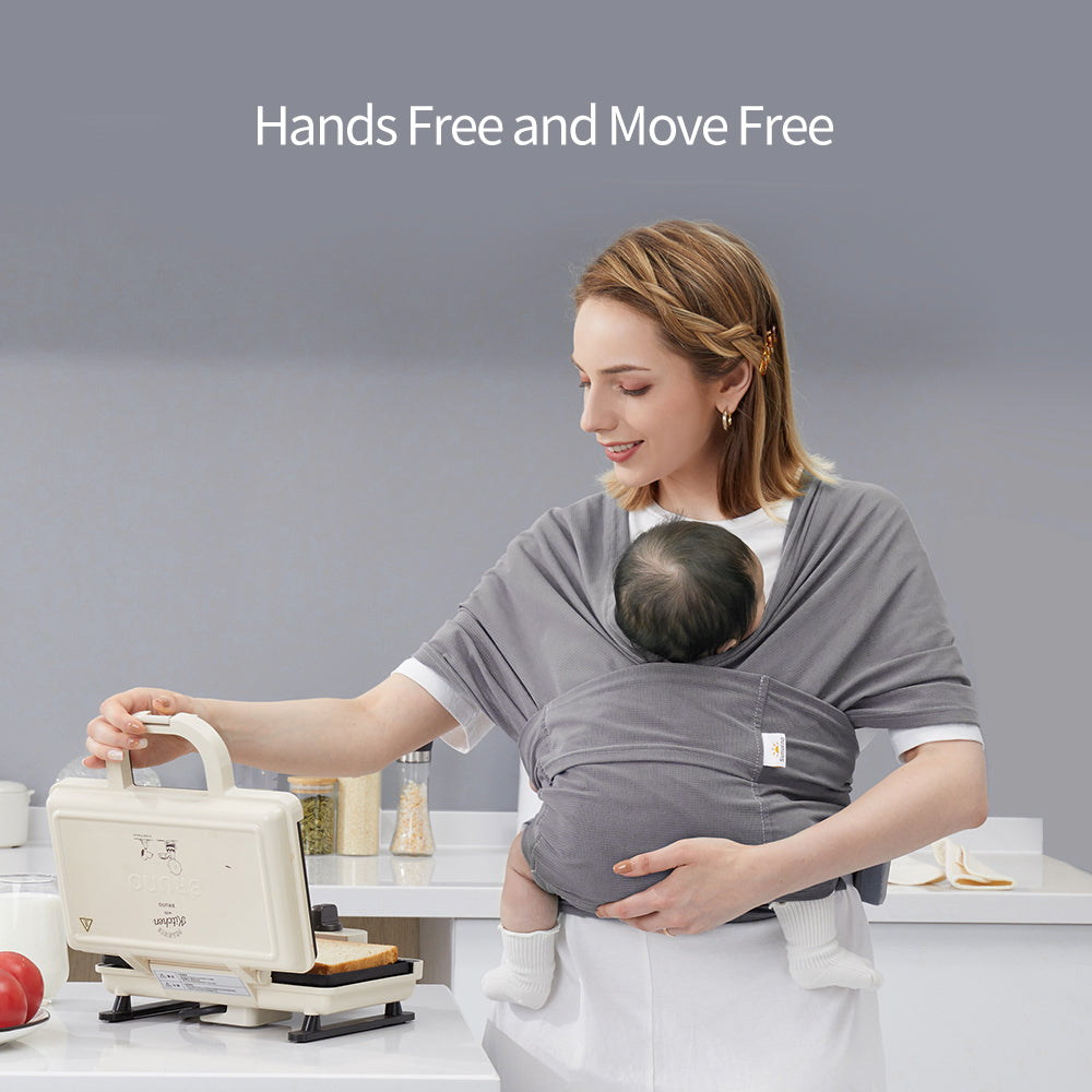 Sunveno Adjustable Baby Wrap Carrier Sling - Grey