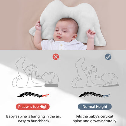 وسادة أجنحة لشكل رأس الرضيع من صن فينو - بيضاء