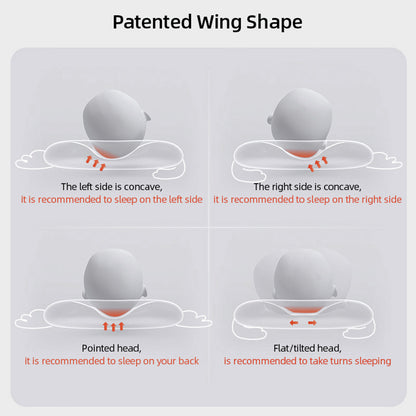 وسادة أجنحة لشكل رأس الرضيع من صن فينو - بيضاء