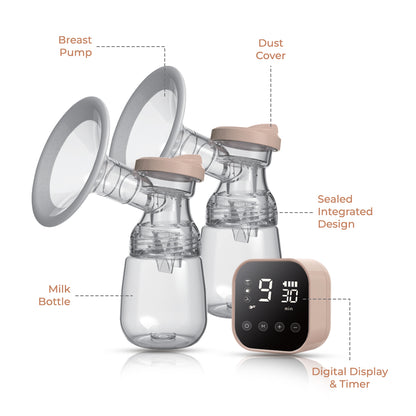Sunveno Smart Automatic Dual Breast Pump with Controller - White