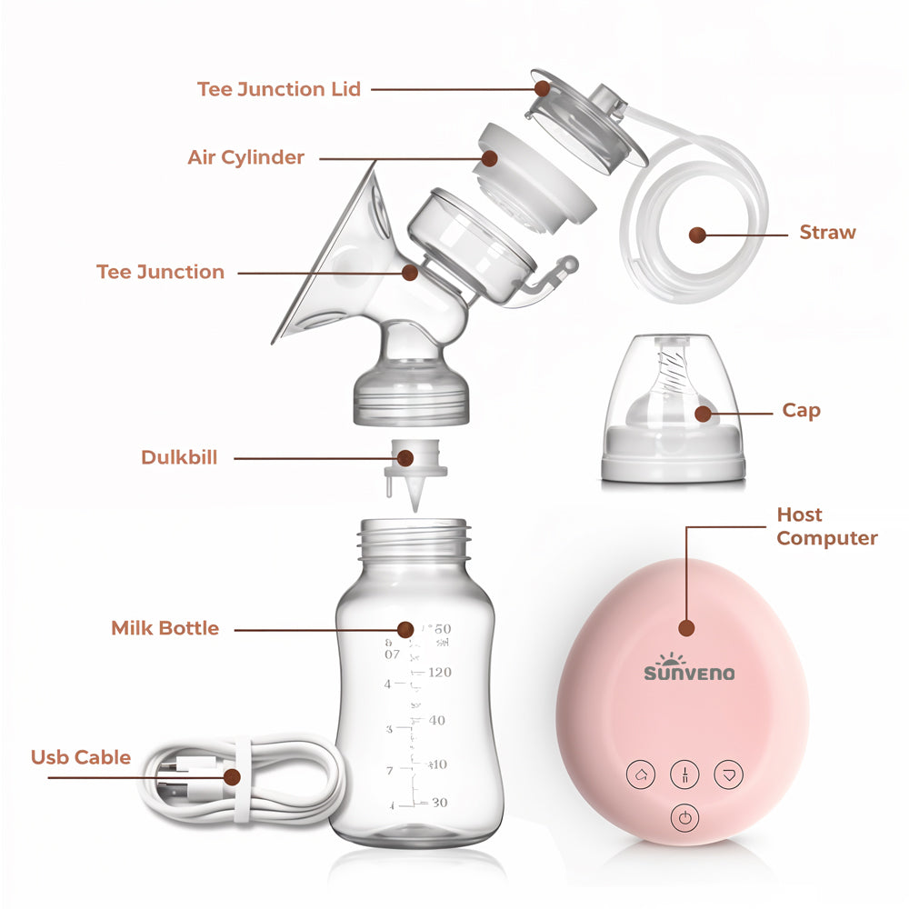 Sunveno Automatic Dual Breast Pump with Controller - White