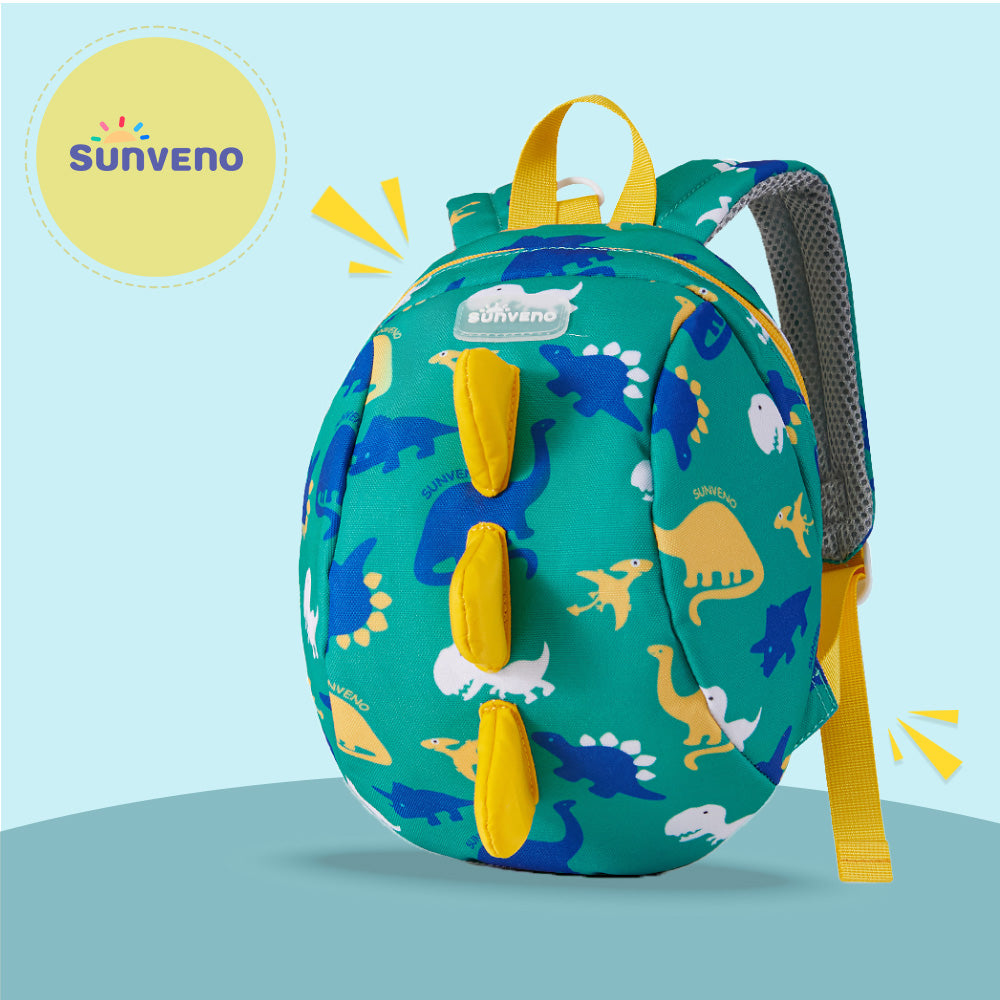 SUNVENO Kids Backpack - Dinosaur Green