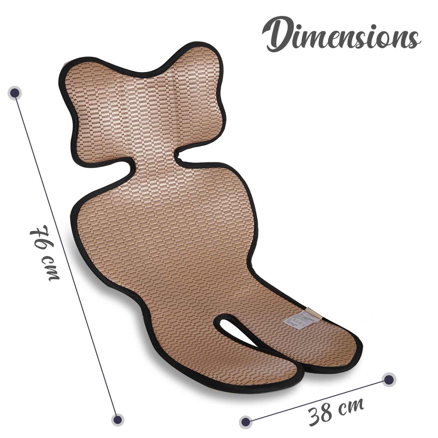 TEKNUM Breathable Cool Liner/Pad for Baby Stroller/Car Seat/High Chair/Cradle - Beige