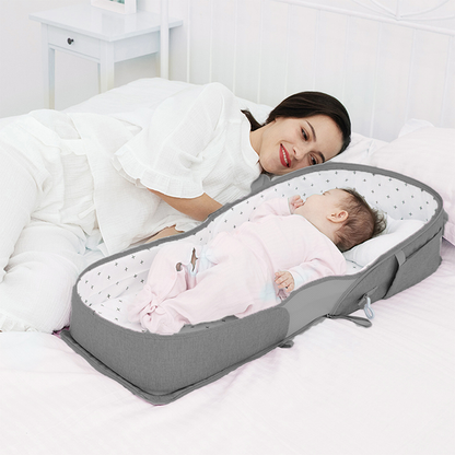 Sunveno Portable Baby Bed & bag - Grey