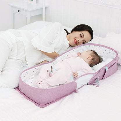 SUNVENO Portable Baby Bed & bag - Pink