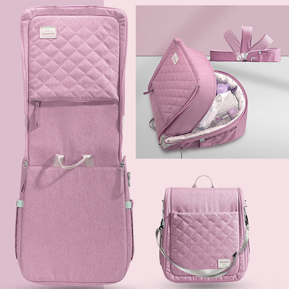 SUNVENO Portable Baby Bed & bag - Pink