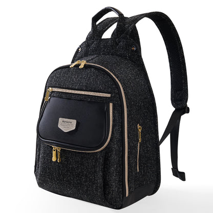 SUNVENO Fashion Compact Diaper Backpack - Black