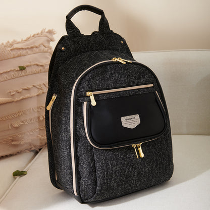 SUNVENO Fashion Compact Diaper Backpack - Black
