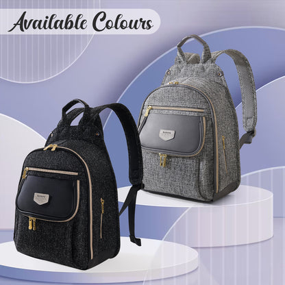 SUNVENO Fashion Compact Diaper Backpack - Black