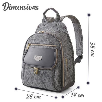 SUNVENO Fashion Compact Diaper Backpack - Grey