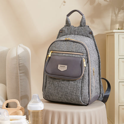 SUNVENO Fashion Compact Diaper Backpack - Grey