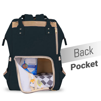 SUNVENO Diaper Bag with USB Charging Port and Changing Mat - Black