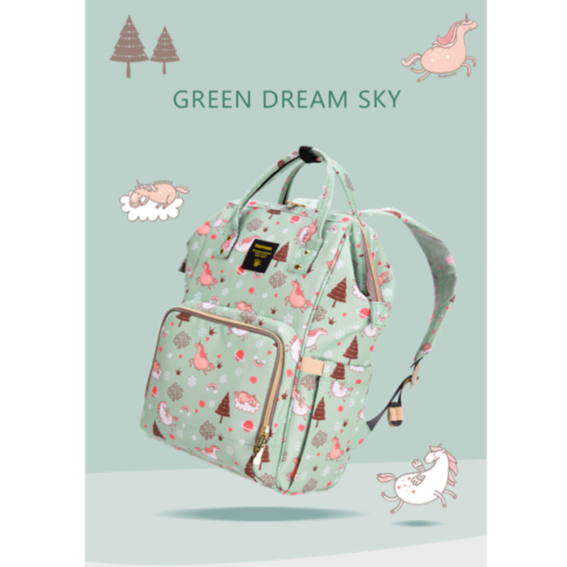SUNVENO Diaper Bags - Green Dream Sky