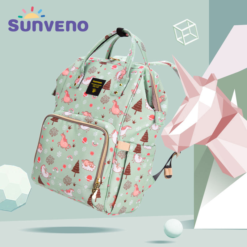 SUNVENO Diaper Bags - Green Dream Sky