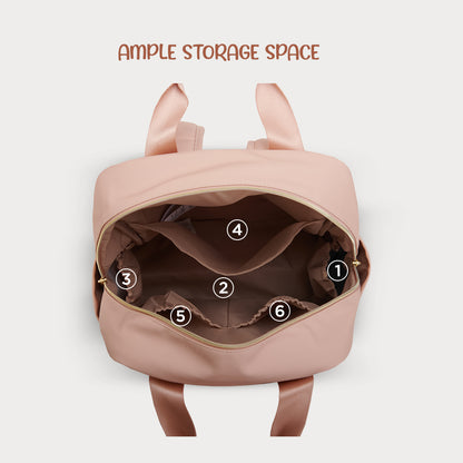 SUNVENO Jewel Diaper Backpack  with Stroller Straps - Rose Gold