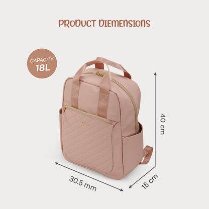 SUNVENO Jewel Diaper Backpack  with Stroller Straps - Rose Gold