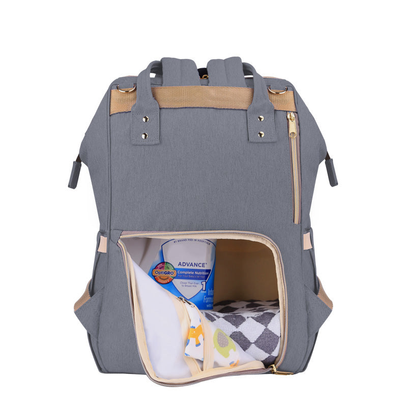 SUNVENO Diaper Bag with USB - Grey + Hooks