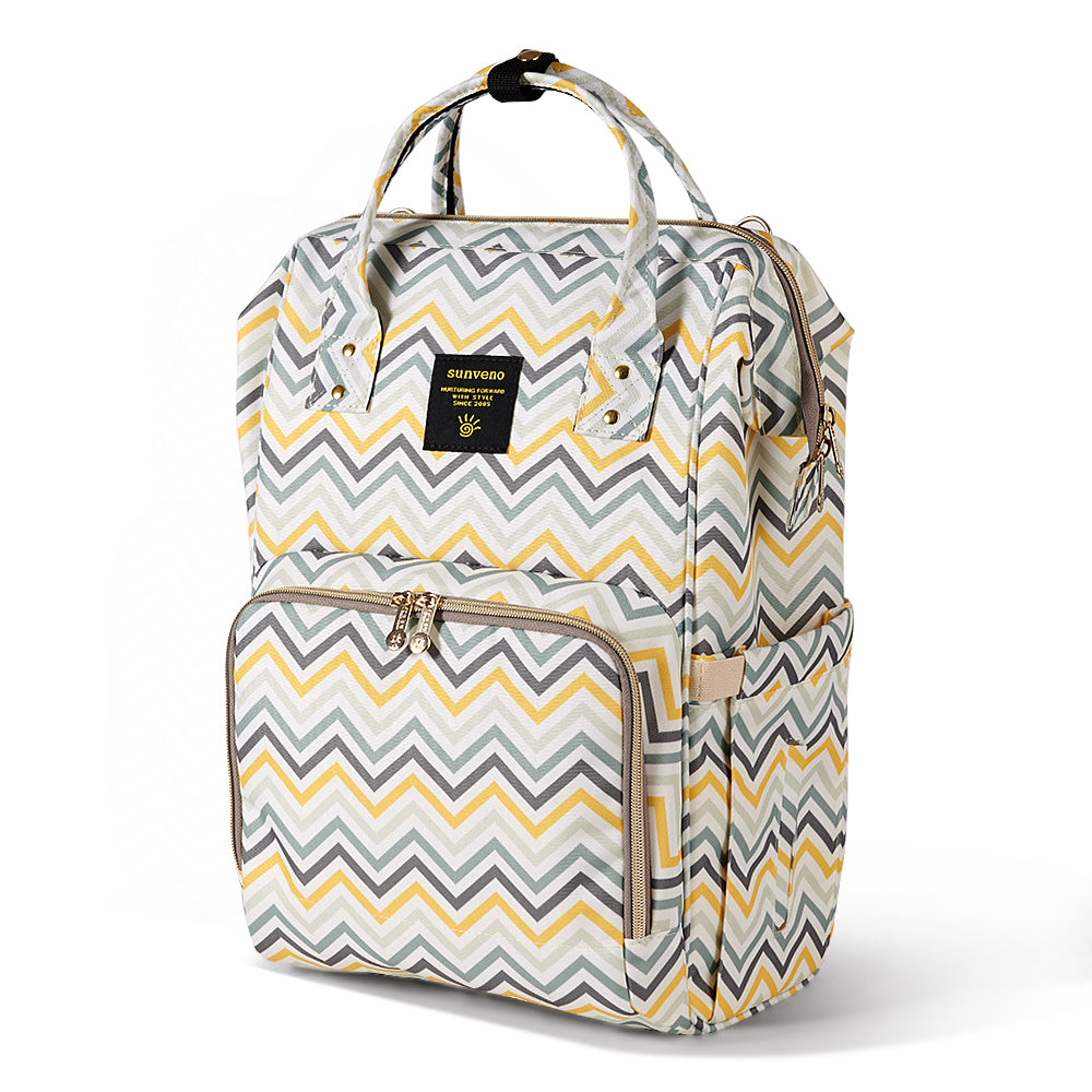 SUNVENO Diaper Bag - Yellow wave