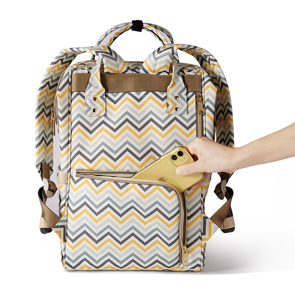 SUNVENO Diaper Bag - Yellow wave