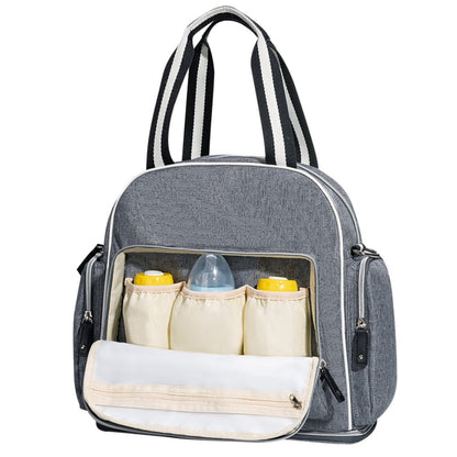 SUNVENO Signature Maternity Diaper bag - Grey + Stroller Hooks
