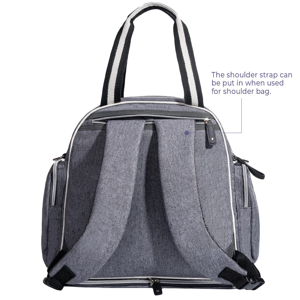 SUNVENO Signature Maternity Diaper bag - Grey
