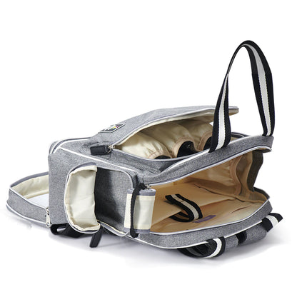 SUNVENO Signature Maternity Diaper bag - Grey + Stroller Hooks