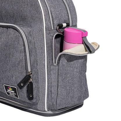 SUNVENO Signature Maternity Diaper bag - Grey + Stroller Hooks