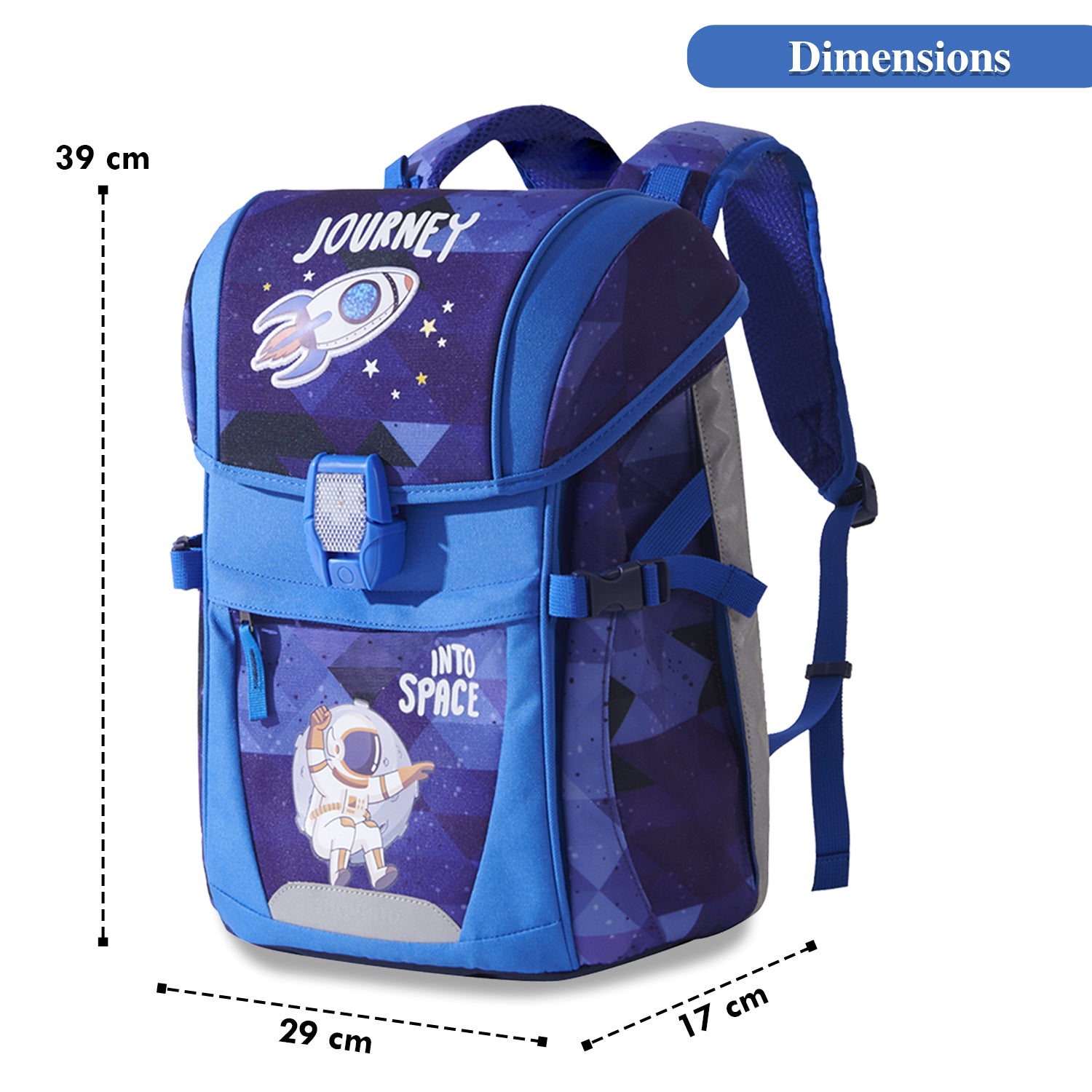 SUNVENO Ergonomic School Bag Space - Blue