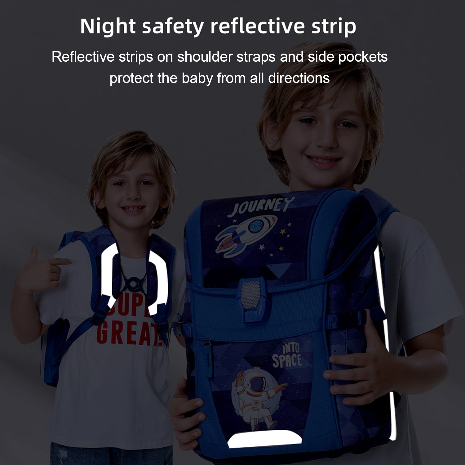 SUNVENO Ergonomic School Bag Space - Blue