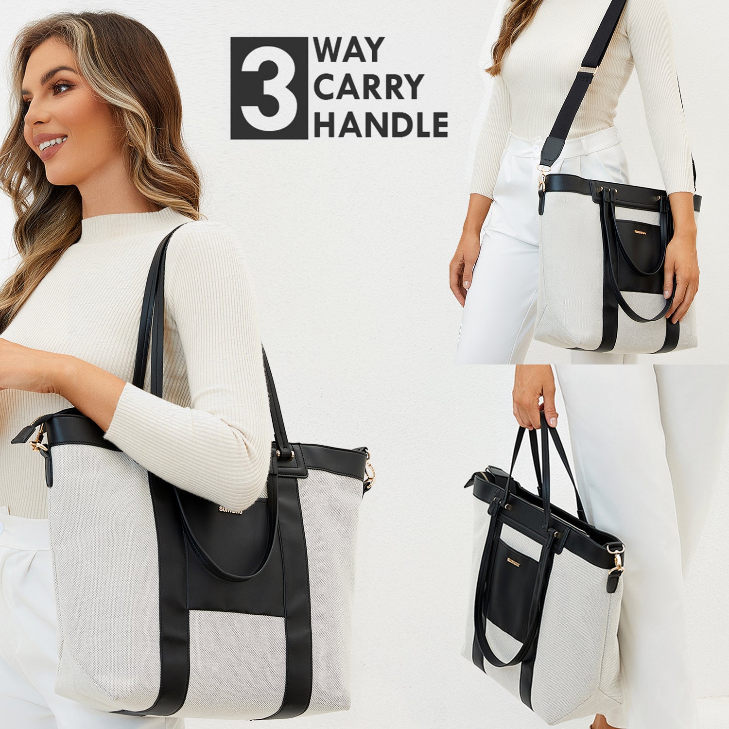 SUNVENO La Mode Premium Diaper Bag - Black