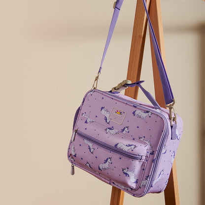 SUNVENO Lunch Bag w/shoulder Strap - Unicorn Purple