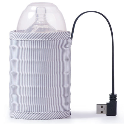 صن فينو - سخان زجاجات الحليب للسفر بمنفذ USB - رمادي
