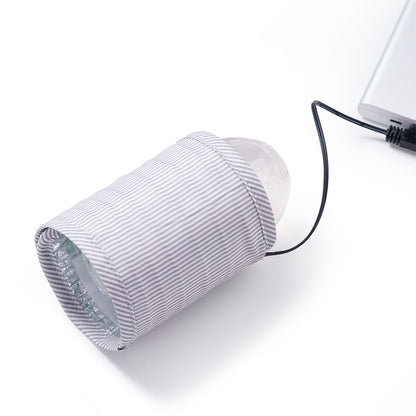 صن فينو - سخان زجاجات الحليب للسفر بمنفذ USB - رمادي