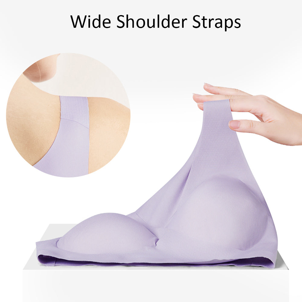 SUNVENO Maternity Cross - Fit Nursing & Sleep Bra (L) - Purple