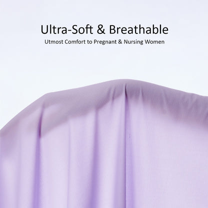 SUNVENO Maternity Cross - Fit Nursing & Sleep Bra (XL) - Purple