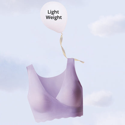 SUNVENO Maternity Cross - Fit Nursing & Sleep Bra (XL) - Purple