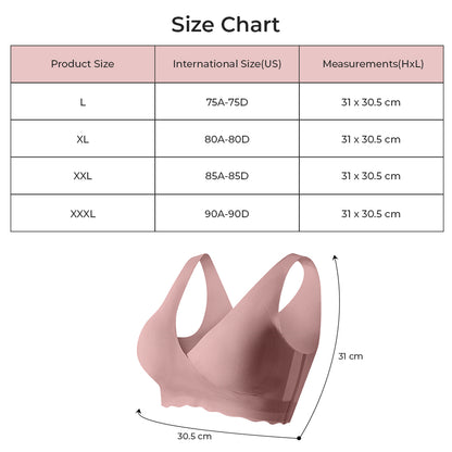 SUNVENO Maternity Cross - Fit Nursing & Sleep Bra (XXL) - Brown