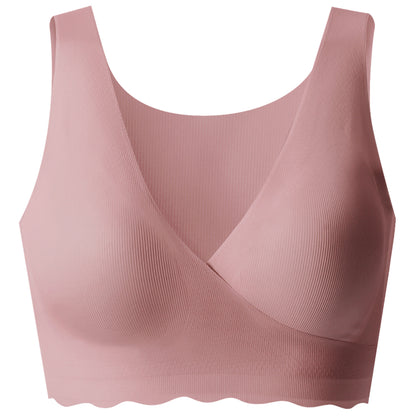 SUNVENO Maternity Cross - Fit Nursing & Sleep Bra (XXL) - Brown