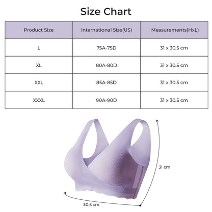 SUNVENO Maternity Cross - Fit Nursing & Sleep Bra (XXL) - Purple