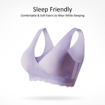 SUNVENO Maternity Cross - Fit Nursing & Sleep Bra (XXXL) - Purple