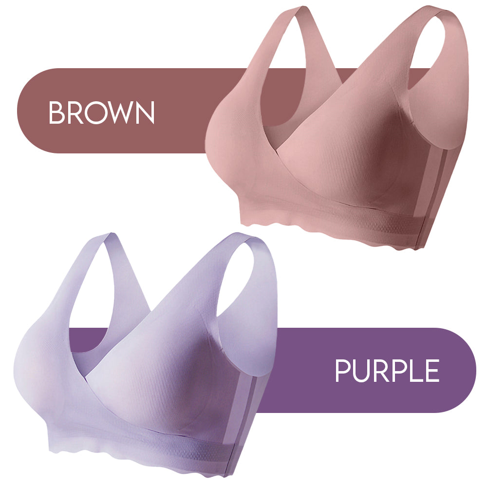 SUNVENO Maternity Cross - Fit Nursing & Sleep Bra (XXXL) - Purple