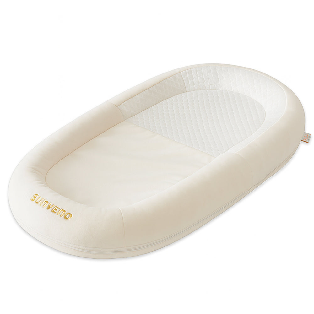 SUNVENO Newborn Baby Bed/Pod – White | Lightweight, Cozy & Safe for Infants (0–8 Months)