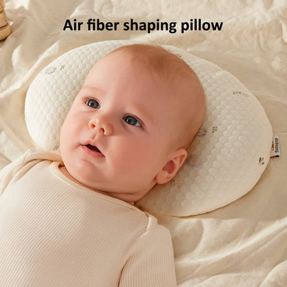 Sunveno Baby Head Shaping Pillow – Breathable Anti-Flat Head Infant Support Pillow, White