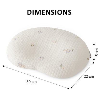 Sunveno Baby Head Shaping Pillow – Breathable Anti-Flat Head Infant Support Pillow, White