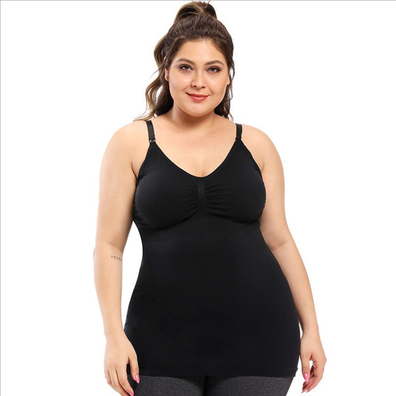 SUNVENO Maternity Nursing Tank - Black XXL