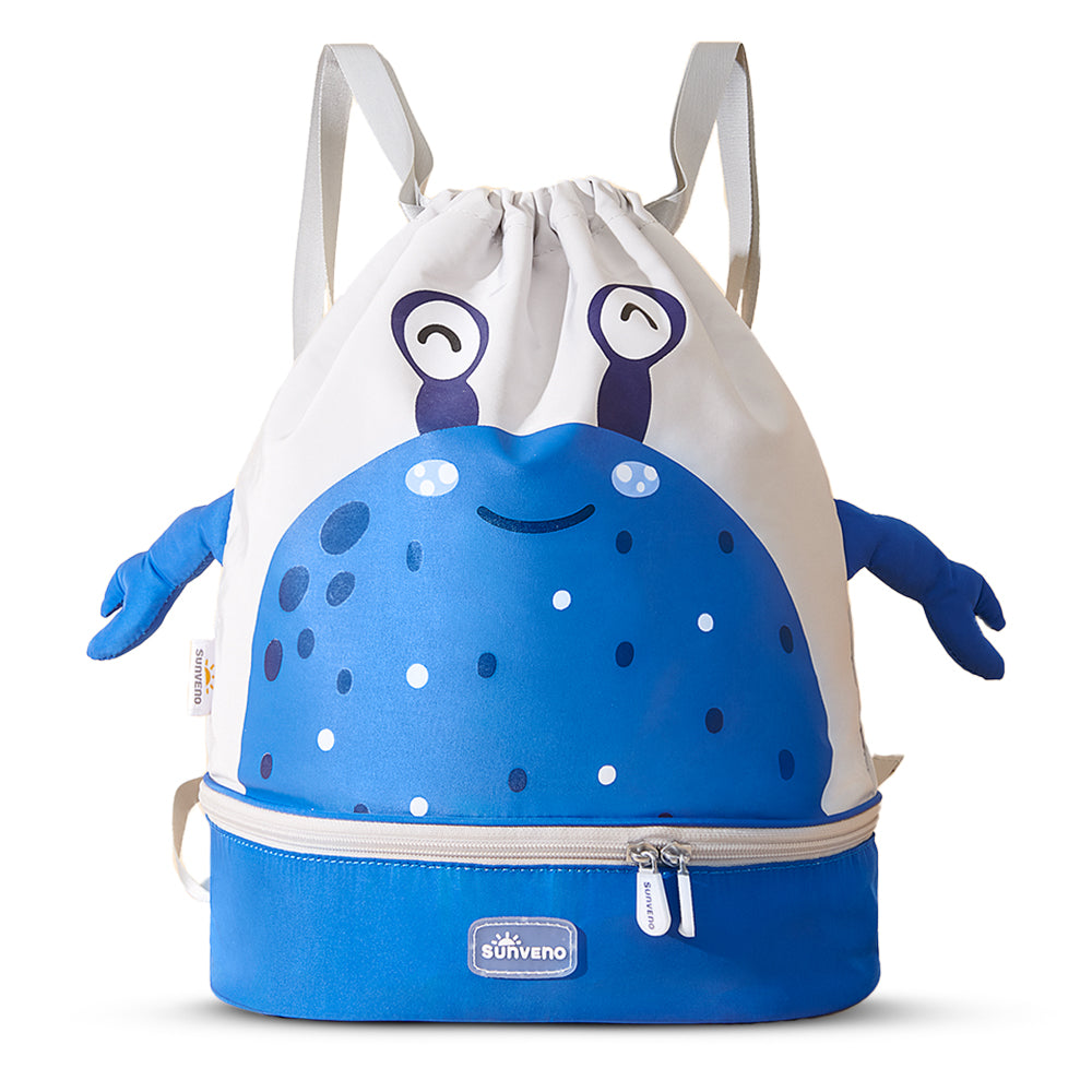 SUNVENO Sling 3D School/Swimming Bag w/Shoe Compartment - Blue