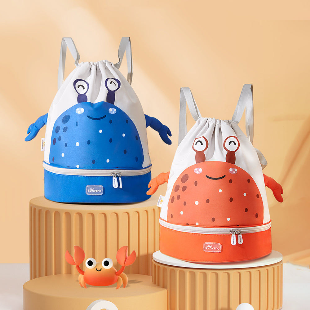 SUNVENO Sling 3D School/Swimming Bag w/Shoe Compartment - Blue